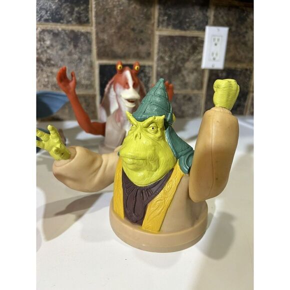 Vintage Star Wars Phantom Menace Cup Toppers 1999 KFC Taco Bell Pizza Hut LOT OF - Picture 3 of 9